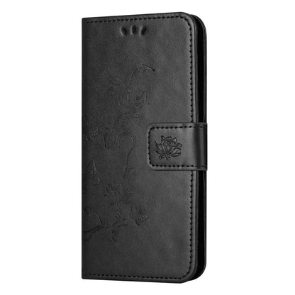 For Samsung Galaxy A05s 4G Case Butterfly Flower Imprinted Anti-drop Leather Phone Cover