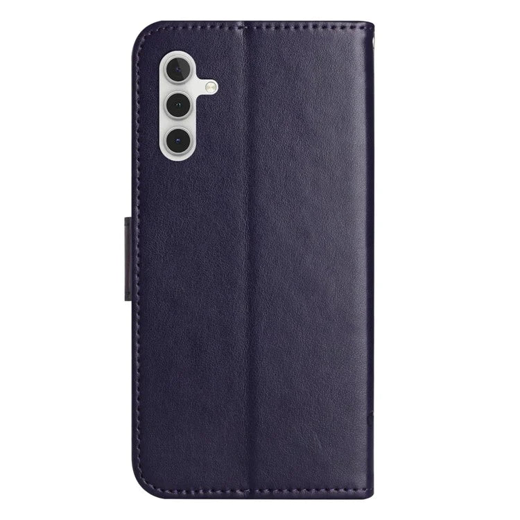 For Samsung Galaxy A05s 4G Case Butterfly Flower Imprinted Anti-drop Leather Phone Cover