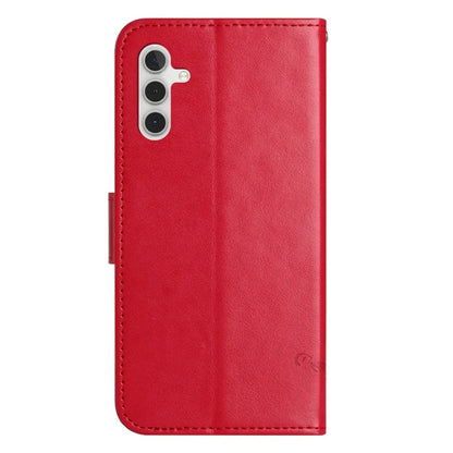 For Samsung Galaxy A05s 4G Case Butterfly Flower Imprinted Anti-drop Leather Phone Cover