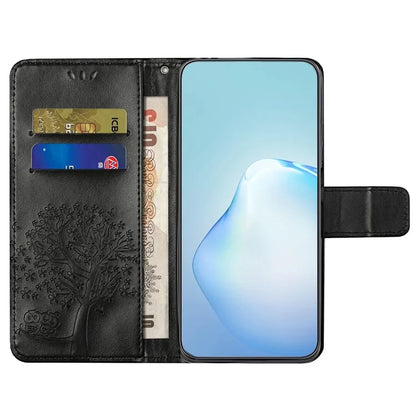 For Samsung Galaxy A05 4G Case Owl Tree Imprinted Leather Phone Cover with Wallet