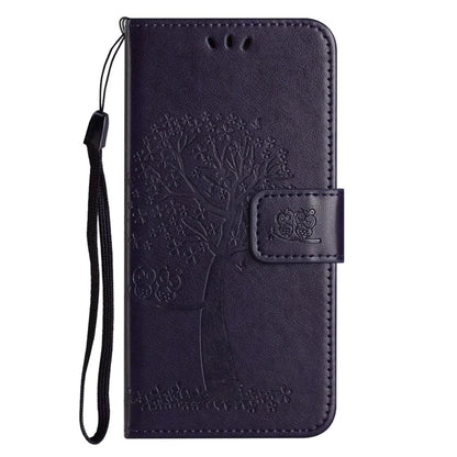 For Samsung Galaxy A05 4G Case Owl Tree Imprinted Leather Phone Cover with Wallet