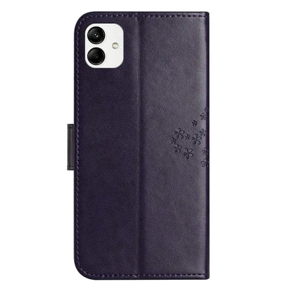 For Samsung Galaxy A05 4G Case Owl Tree Imprinted Leather Phone Cover with Wallet