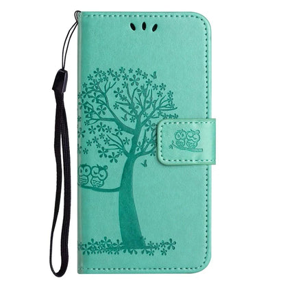 For Samsung Galaxy A05 4G Case Owl Tree Imprinted Leather Phone Cover with Wallet