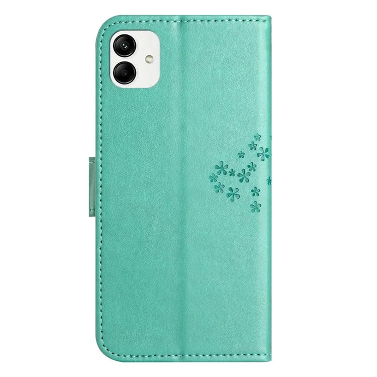 For Samsung Galaxy A05 4G Case Owl Tree Imprinted Leather Phone Cover with Wallet