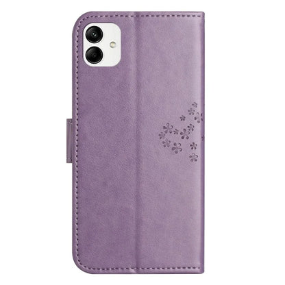 For Samsung Galaxy A05 4G Case Owl Tree Imprinted Leather Phone Cover with Wallet