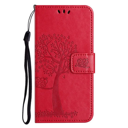 For Samsung Galaxy A05 4G Case Owl Tree Imprinted Leather Phone Cover with Wallet