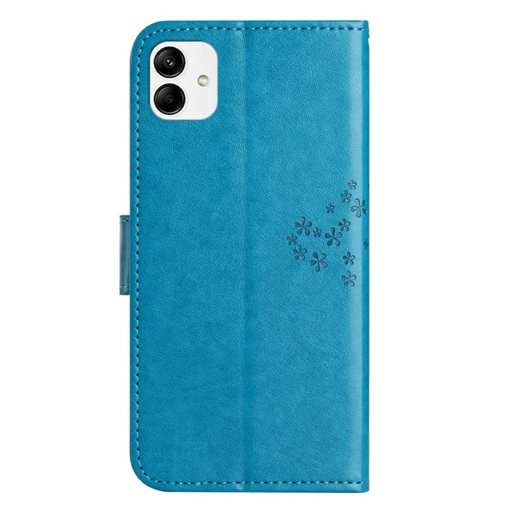 For Samsung Galaxy A05 4G Case Owl Tree Imprinted Leather Phone Cover with Wallet
