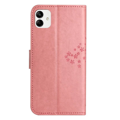 For Samsung Galaxy A05 4G Case Owl Tree Imprinted Leather Phone Cover with Wallet