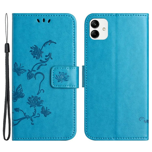 For Samsung Galaxy A05 4G Case Imprinted PU Leather Wallet Folding Stand Phone Cover