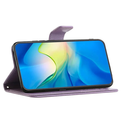 For Samsung Galaxy A05 4G Case Imprinted PU Leather Wallet Folding Stand Phone Cover