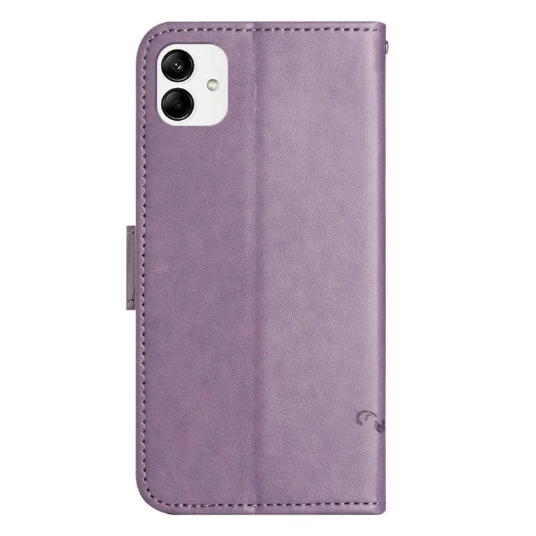For Samsung Galaxy A05 4G Case Imprinted PU Leather Wallet Folding Stand Phone Cover
