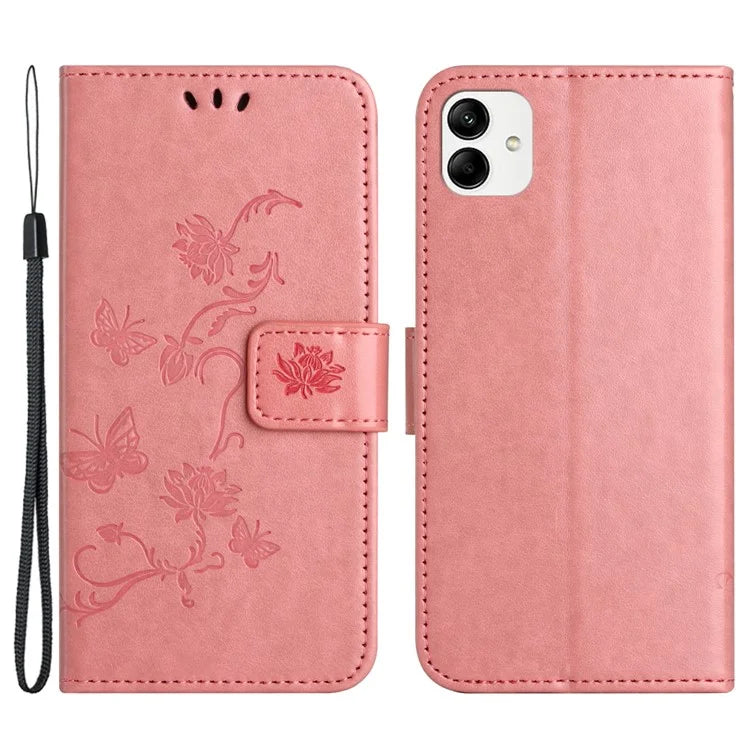 For Samsung Galaxy A05 4G Case Imprinted PU Leather Wallet Folding Stand Phone Cover