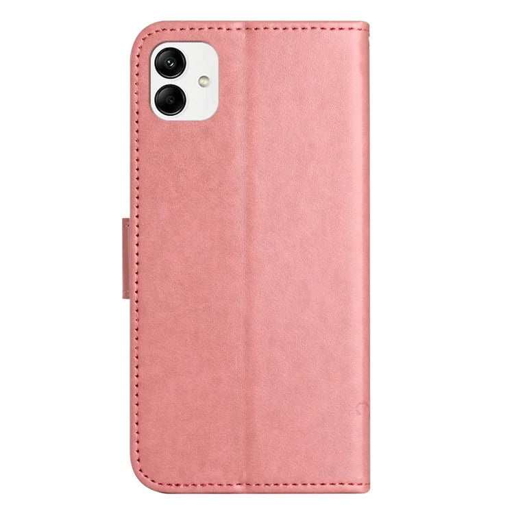For Samsung Galaxy A05 4G Case Imprinted PU Leather Wallet Folding Stand Phone Cover