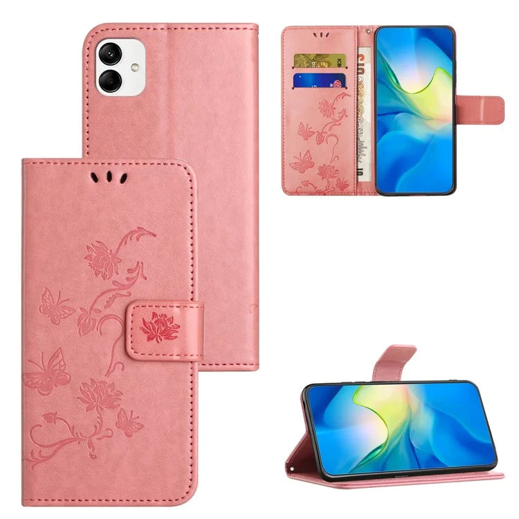 For Samsung Galaxy A05 4G Case Imprinted PU Leather Wallet Folding Stand Phone Cover