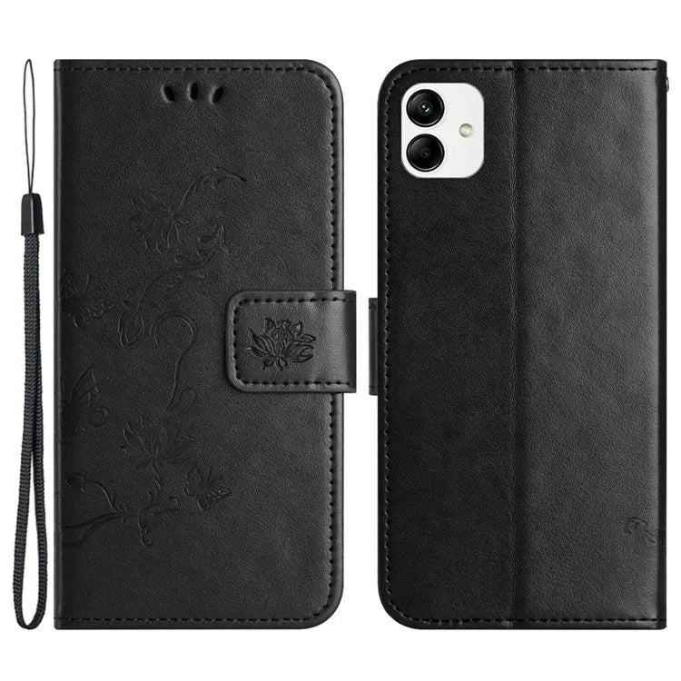For Samsung Galaxy A05 4G Case Imprinted PU Leather Wallet Folding Stand Phone Cover