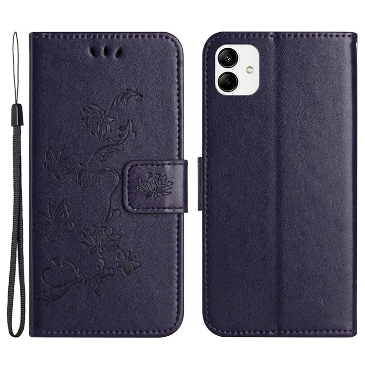 For Samsung Galaxy A05 4G Case Imprinted PU Leather Wallet Folding Stand Phone Cover