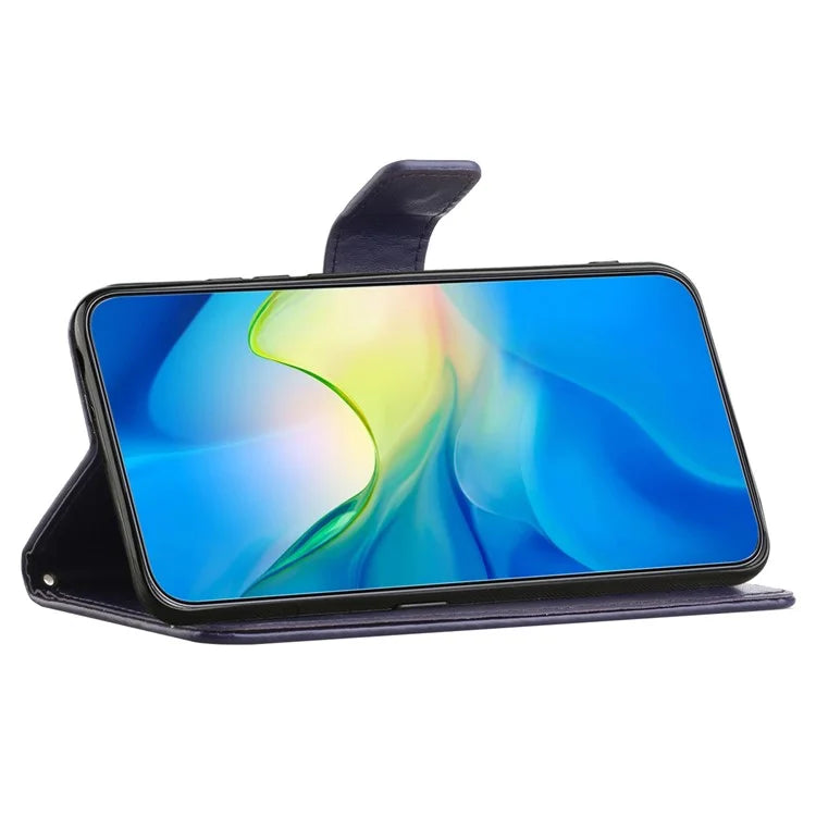 For Samsung Galaxy A05 4G Case Imprinted PU Leather Wallet Folding Stand Phone Cover