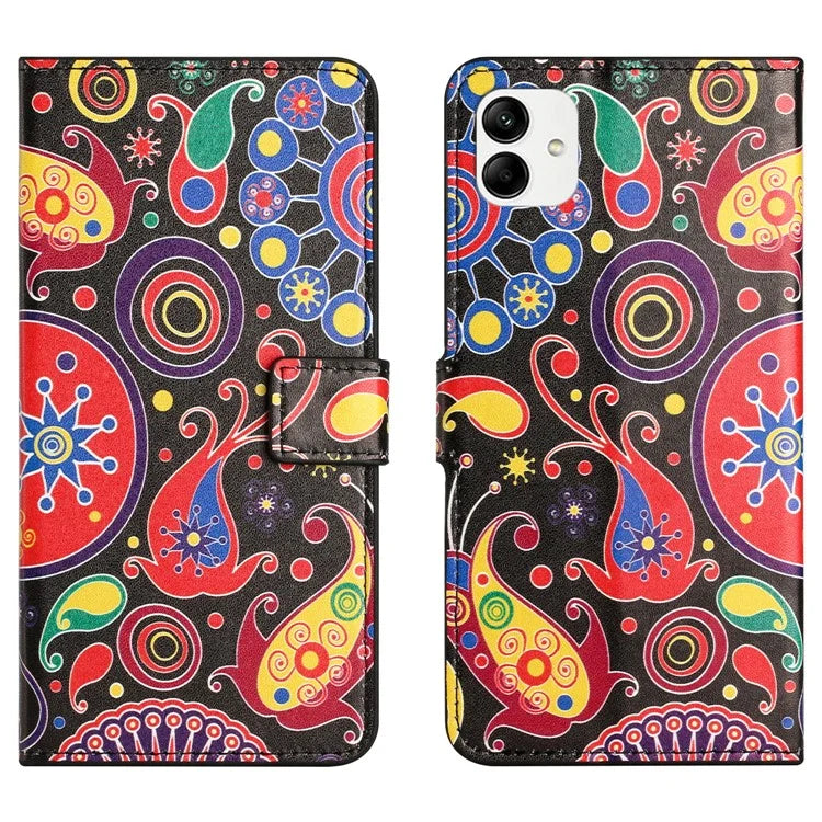 For Samsung Galaxy A05 4G Shockproof Case Pattern Printing PU Leather Wallet Phone Case