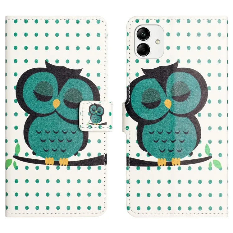 For Samsung Galaxy A05 4G Shockproof Case Pattern Printing PU Leather Wallet Phone Case