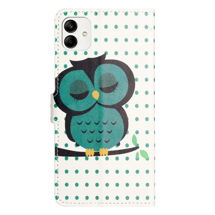 For Samsung Galaxy A05 4G Shockproof Case Pattern Printing PU Leather Wallet Phone Case