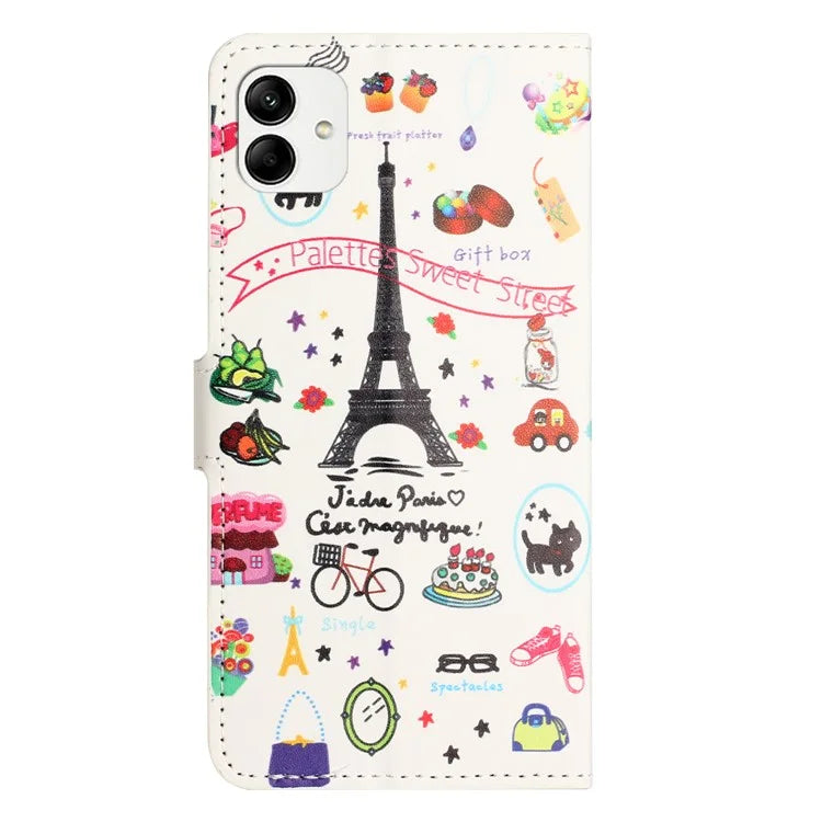 For Samsung Galaxy A05 4G Shockproof Case Pattern Printing PU Leather Wallet Phone Case