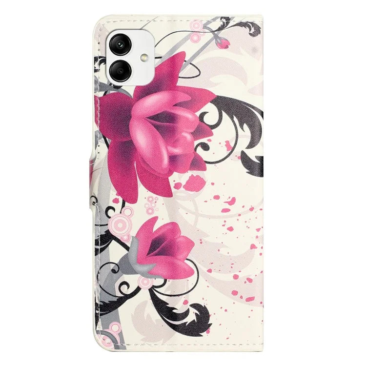 For Samsung Galaxy A05 4G Shockproof Case Pattern Printing PU Leather Wallet Phone Case