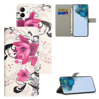For Samsung Galaxy A05 4G Shockproof Case Pattern Printing PU Leather Wallet Phone Case