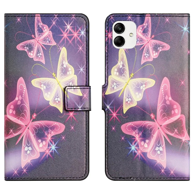 For Samsung Galaxy A05 4G Shockproof Case Pattern Printing PU Leather Wallet Phone Case