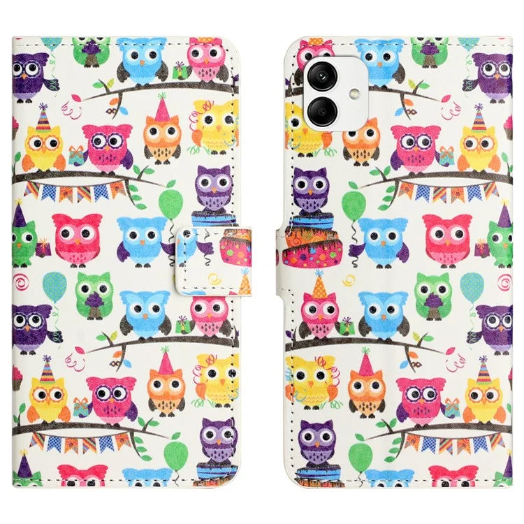 For Samsung Galaxy A05 4G Shockproof Case Pattern Printing PU Leather Wallet Phone Case