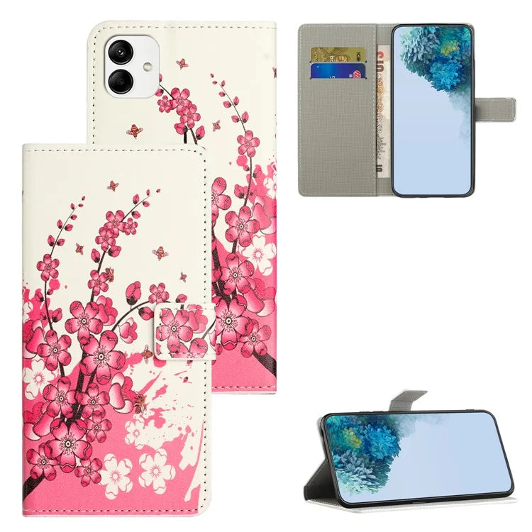 For Samsung Galaxy A05 4G Shockproof Case Pattern Printing PU Leather Wallet Phone Case