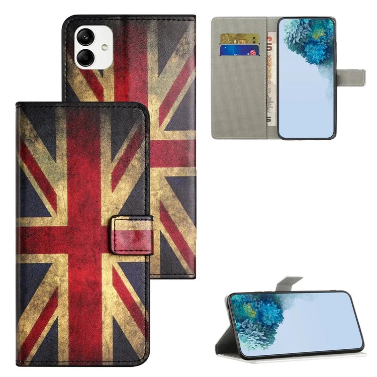 For Samsung Galaxy A05 4G Shockproof Case Pattern Printing PU Leather Wallet Phone Case