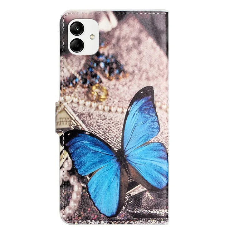 For Samsung Galaxy A05 4G Shockproof Case Pattern Printing PU Leather Wallet Phone Case