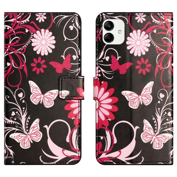 For Samsung Galaxy A05 4G Shockproof Case Pattern Printing PU Leather Wallet Phone Case