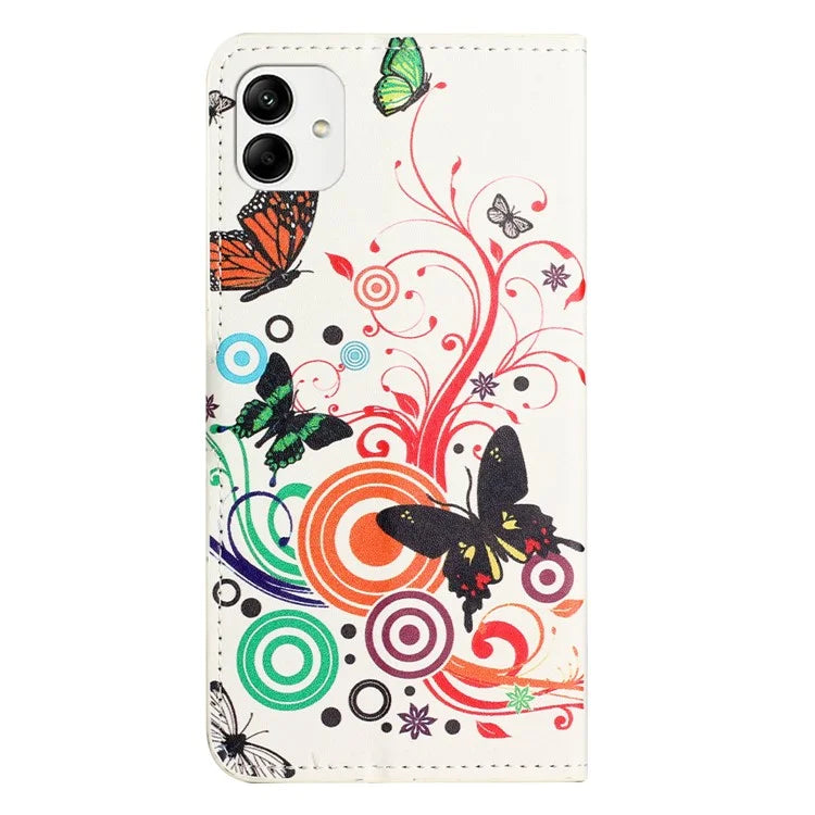 For Samsung Galaxy A05 4G Shockproof Case Pattern Printing PU Leather Wallet Phone Case