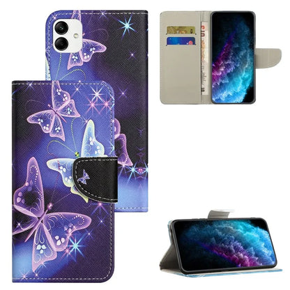 For Samsung Galaxy A05 4G Leather Case Pattern Printed Wallet Stand Phone Cover