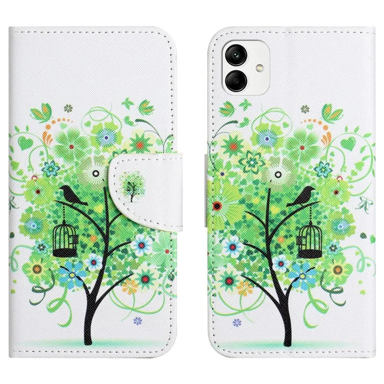 For Samsung Galaxy A05 4G Leather Case Pattern Printed Wallet Stand Phone Cover