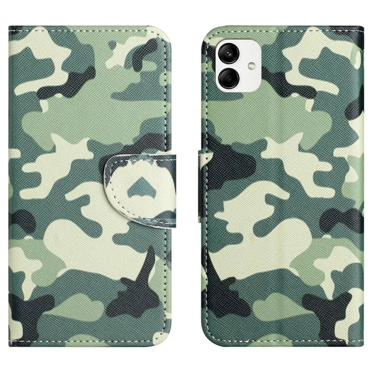 For Samsung Galaxy A05 4G Leather Case Pattern Printed Wallet Stand Phone Cover