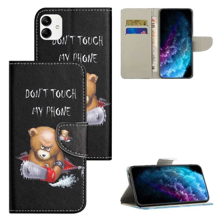 For Samsung Galaxy A05 4G Leather Case Pattern Printed Wallet Stand Phone Cover