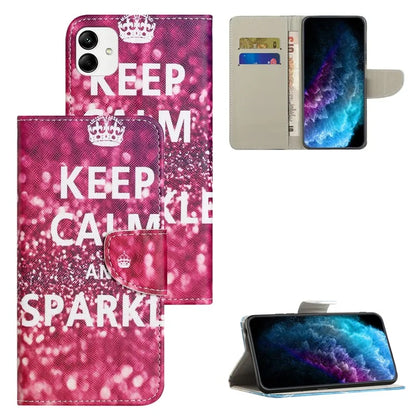 For Samsung Galaxy A05 4G Leather Case Pattern Printed Wallet Stand Phone Cover