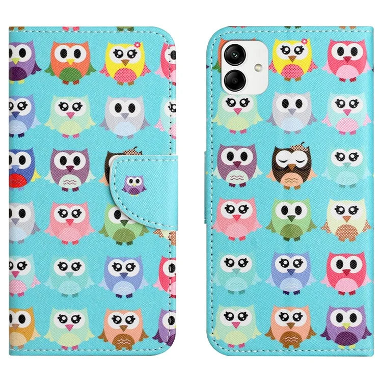 For Samsung Galaxy A05 4G Leather Case Pattern Printed Wallet Stand Phone Cover