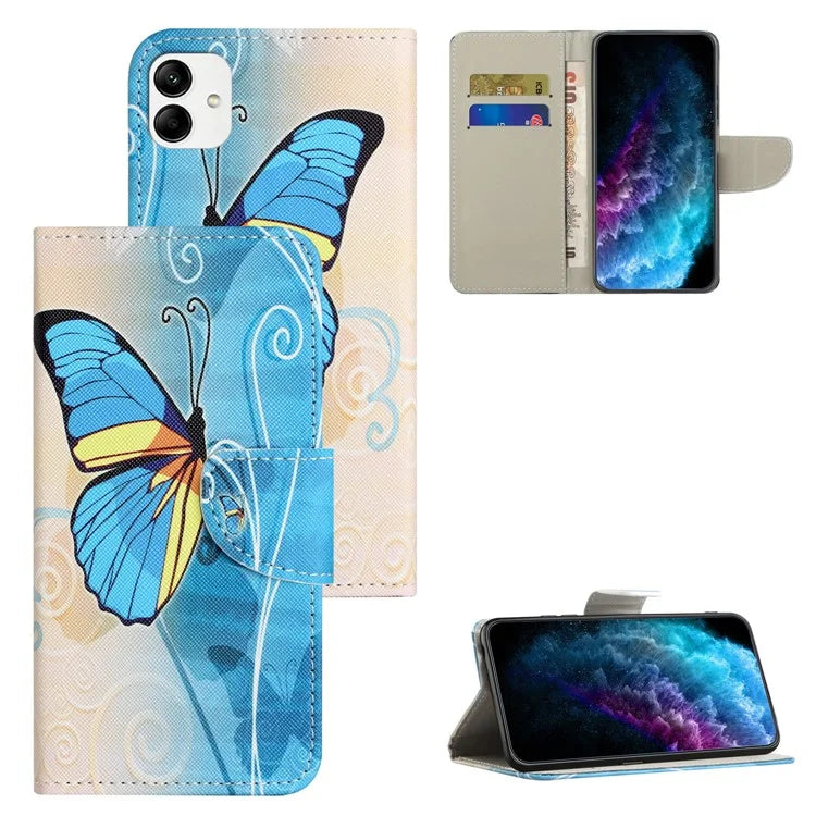 For Samsung Galaxy A05 4G Leather Case Pattern Printed Wallet Stand Phone Cover