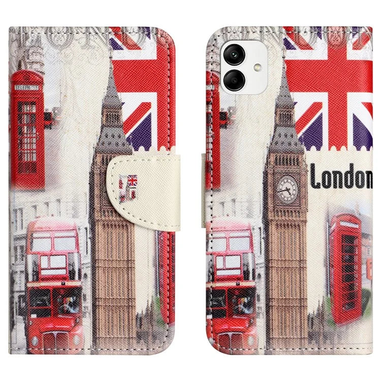 For Samsung Galaxy A05 4G Leather Case Pattern Printed Wallet Stand Phone Cover
