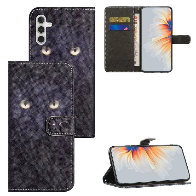 For Samsung Galaxy A15 5G Leather Case Pattern Printing Protective Wallet Phone Cover