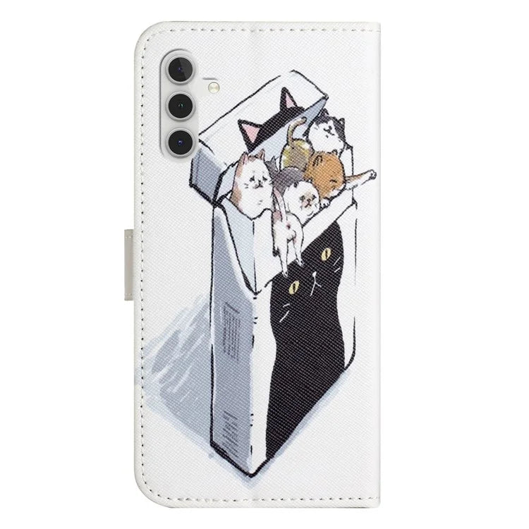 For Samsung Galaxy A15 5G Leather Case Pattern Printing Protective Wallet Phone Cover