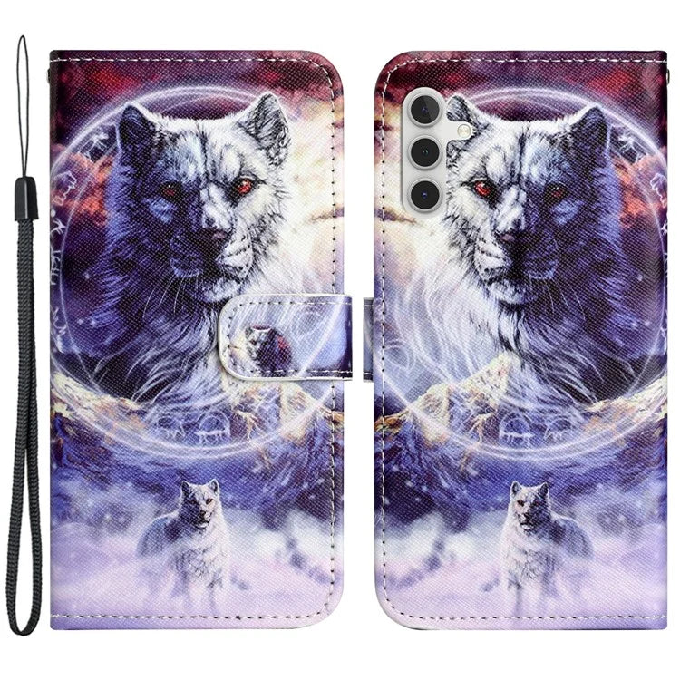 For Samsung Galaxy A15 5G Leather Case Pattern Printing Protective Wallet Phone Cover
