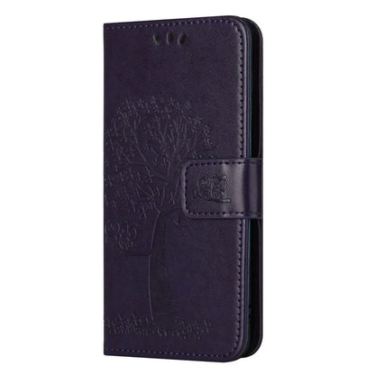For Samsung Galaxy A15 5G Case Owl Tree Imprinted Leather Flip Phone Cover with Wallet
