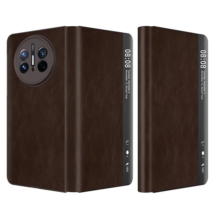 For Huawei Mate X5 Leather Case View Window Auto Wake / Sleep Phone Cover