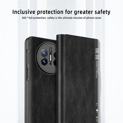 For Huawei Mate X5 Leather Case View Window Auto Wake / Sleep Phone Cover