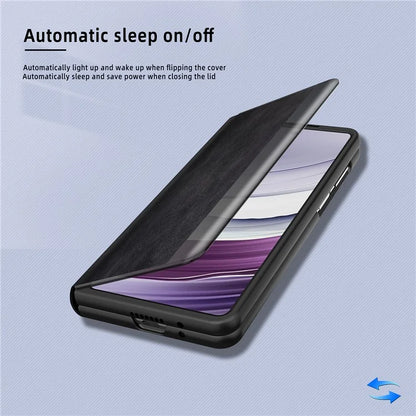 For Huawei Mate X5 Leather Case View Window Auto Wake / Sleep Phone Cover