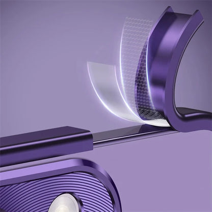 For iPhone 15 Bumper Case Aluminium Alloy Frameless Phone Cover with Glass Lens Film